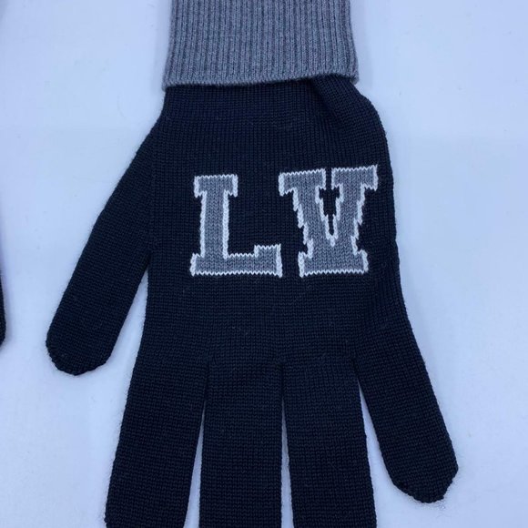 New  Louis Vuitton 100% Wool LV Varsity Gloves - Picture 7 of 7